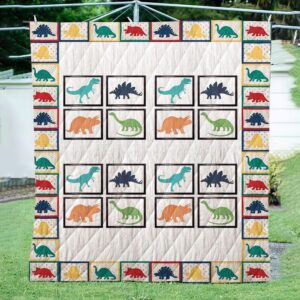 Dinosaur Family 3D Quilt  Quilt